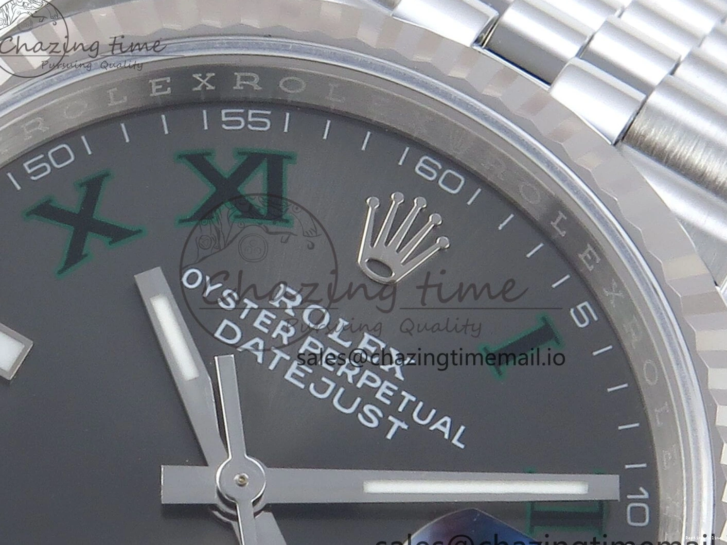 0131 SmoothTexture DateJust 36 126234 EWEF Best Edition Gray Roman Dial on Jubilee Bracelet A 609